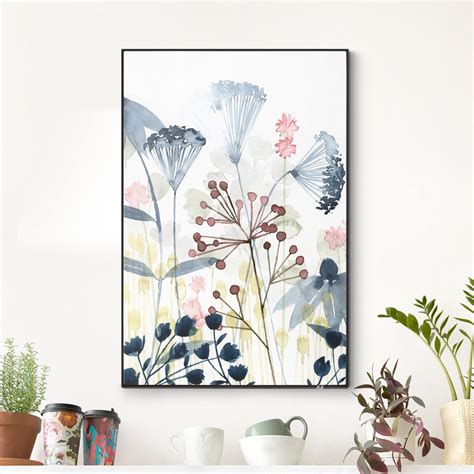 Preisvergleich für Wechselbild mit Spannrahmen Wildblumen Aquarell I