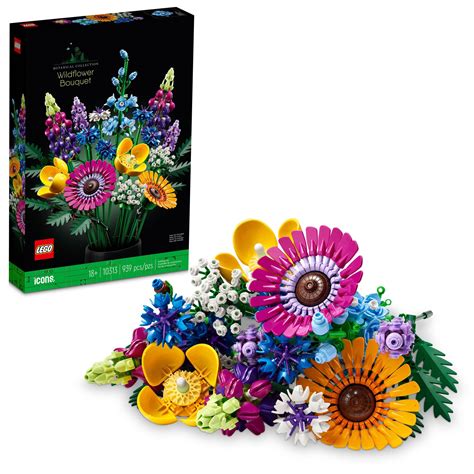 LEGO Icons Wildflower Bouquet Botanical Collection Building Set For