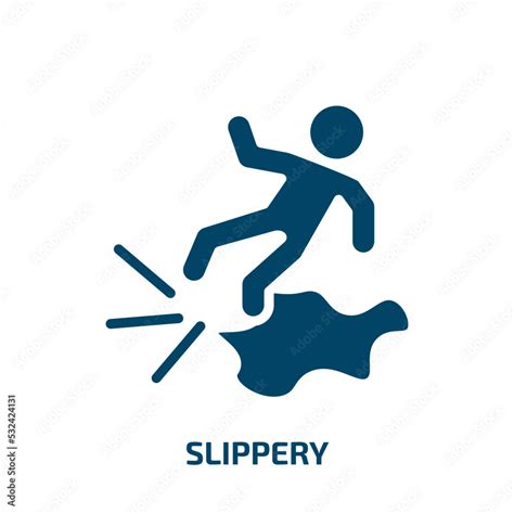 Vecteur Stock Slippery Icon From Cleaning Collection Filled Slippery