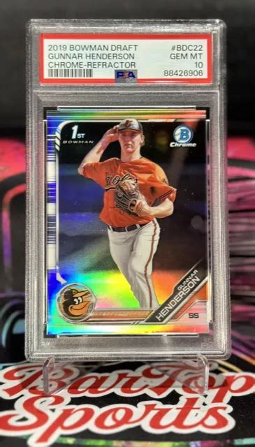 Bowman Chrome Draft Gunnar Henderson Er R Fracteur Prospect Bdc