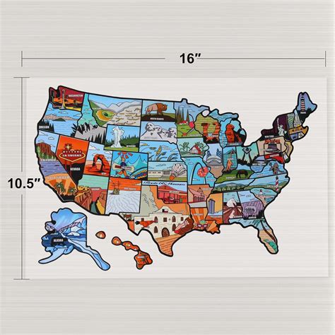 Buy Rifachua Us Rv State Sticker Travel Map Of The United States