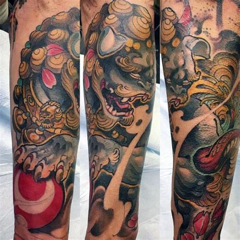 100 Foo Dog Tattoo Designs For Men - Chinese Gaurdian Lions