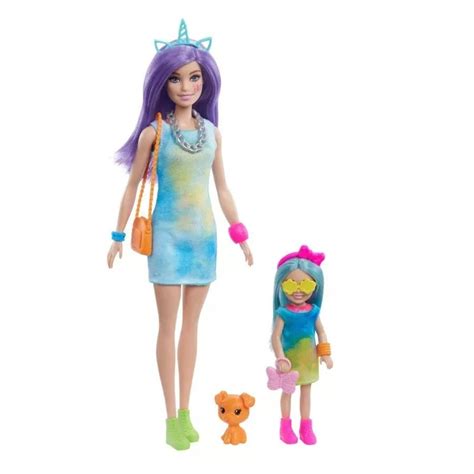 Mattel Lalka Barbie Color Reveal Neon Tie Dye Du Y Zestaw