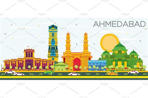 Ahmedabad Skyline | Work Illustrations ~ Creative Market