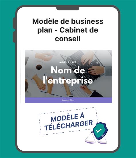 Business Plan Cabinet De Conseil Mod Le T L Charger