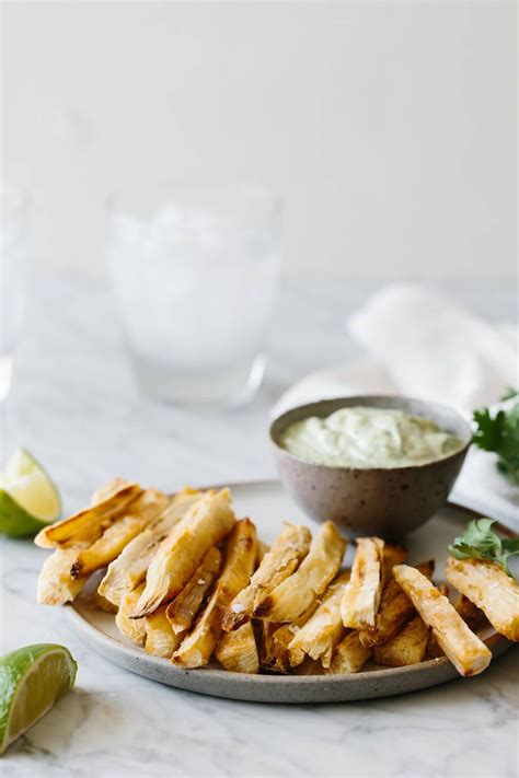 Baked Yuca Fries Also Known As Cassava Fries Are Golden And Crispy On