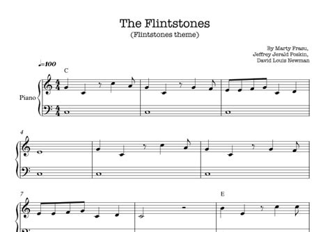 The Flintstones Arr Ep By Jeffrey Jerald Poskin Sheet Music For