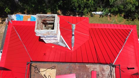 Standing Seam Metal Red Crosby Roofing And Seamless Gutters