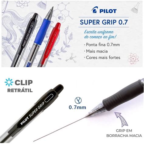 Caneta Esferografica Super Grip Ni Mm Fina Pilot