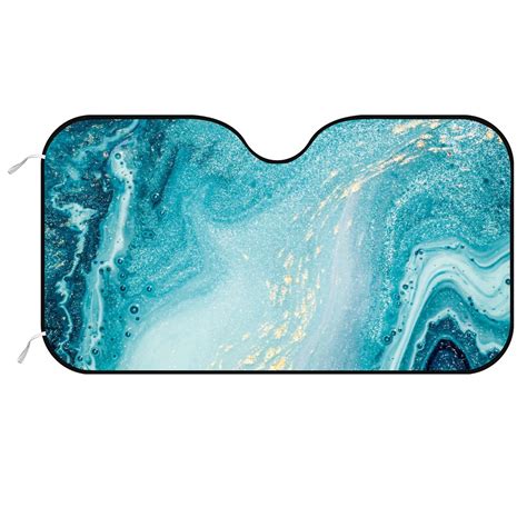 Gzhjmy Car Windshield Sun Shade Blocks Max Uv Rays Blue Marble