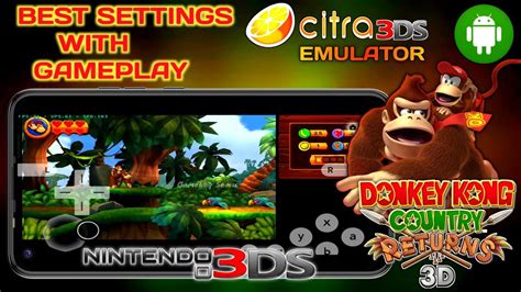 Donkey Kong Country Returns D Gameplay Test Citra Ds Emulator On