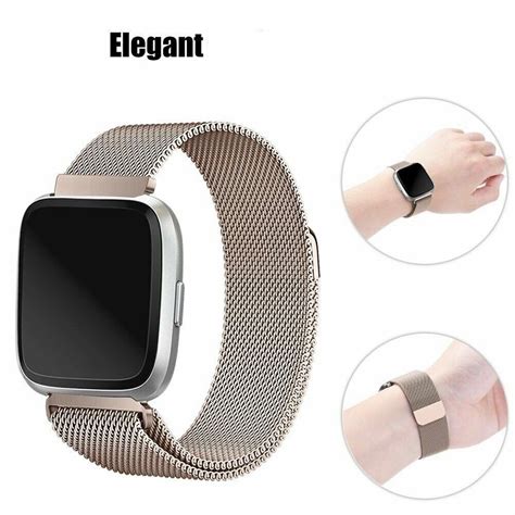 Fitbit Versa Milanese Band Champagne Smartwatchbanden Nl