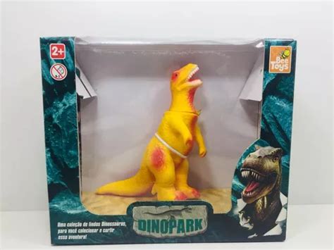 Brinquedo Borracha Dinossauro Tiranossauro Rex Amarelo Parcelamento