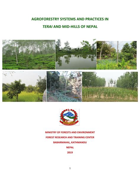 (PDF) AGROFORESTRY SYSTEMS AND PRACTICES IN TERAI AND MID-HILLS OF NEPAL