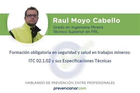 Formaci N Obligatoria En Seguridad Y Salud En Trabajos Mineros Itc