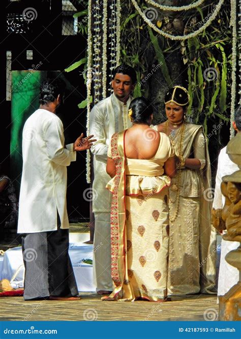 Wedding Ceremony Of Sri Lankan Couples Editorial Stock Photo Image Of