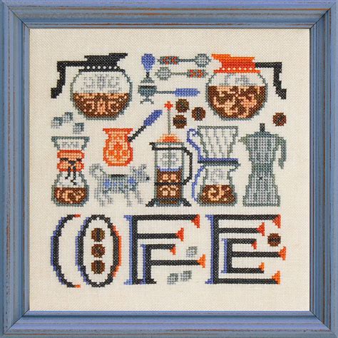 Coffee Time Cross Stitch Chart Etsy