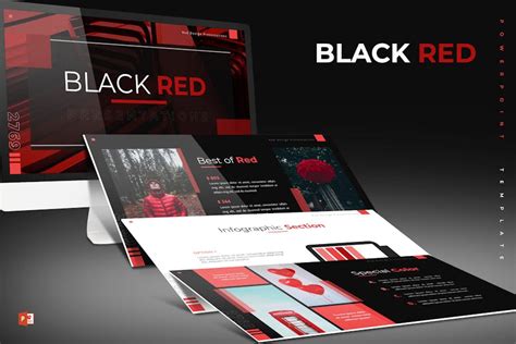 Red Black - Powerpoint Template Incl. bright & clean - Envato Elements