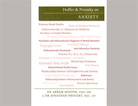 Hoffer And Prousky On Anxiety Isom