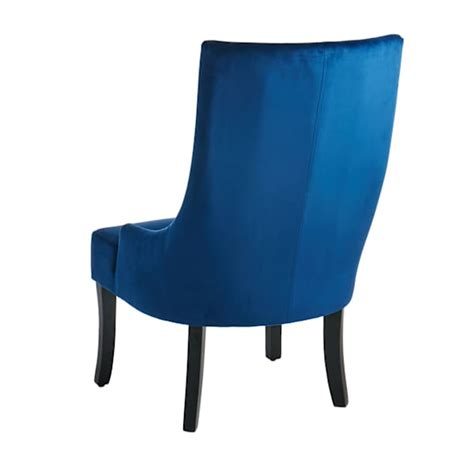 Providence Cassia Velvet Accent Chair Navy Blue