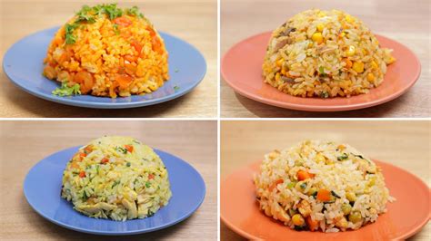 4 Recetas con Arroz fáciles y Saludables Ideas para el Almuerzo YouTube