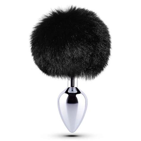 Plug Anal Rabo De Coelho Pompom Preto Sex Shop Amor De Luxo O