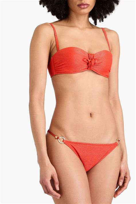 Heidi Klein Metallic Low Rise Bikini Briefs The Outnet