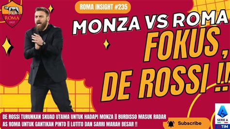 235 PREVIEW GIORNATA 27 AC MONZA VS AS ROMA UJIAN FOKUS DAN