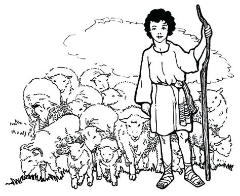 David The Shepherd Boy Coloring Pages At Getcolorings Free