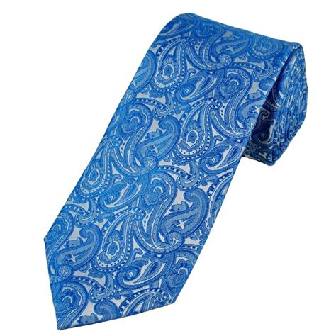 Royal Blue Paisley Pattern Men's Tie from Ties Planet UK