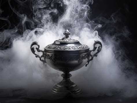 Premium Photo | Unveiling the Enigma The Mysterious Smoking Silver Trophy