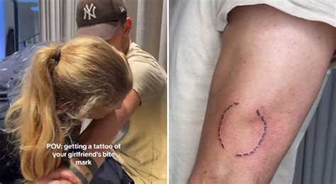 Il Se Fait Tatouer La Morsure De Sa Petite Amie Sur Le Bras Un Geste