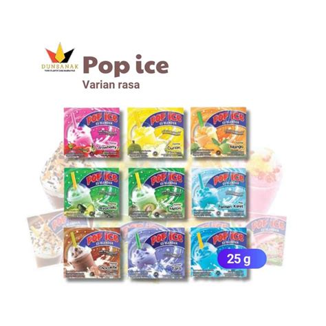 Jual Pop Ice Es Blender Sachet 1 Renceng 24 Gram All Varian Shopee