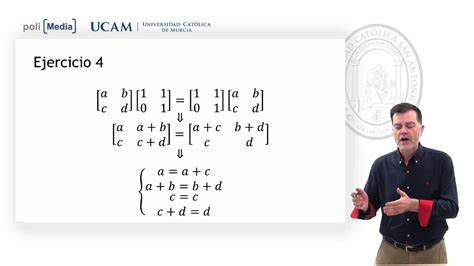 Álgebra Lineal Multiplicación De Matrices Ej 4 Jesús Soto Youtube