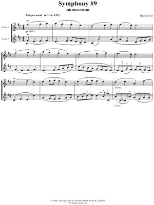 "Symphony #9" Sheet Music - 1 Arrangement Available Instantly - Musicnotes