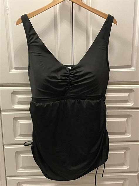 Swim By Cacique~womens Black One Piece Swimsuit Skirt… Gem