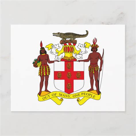 Jamaika Wappen Postkarte Zazzle De