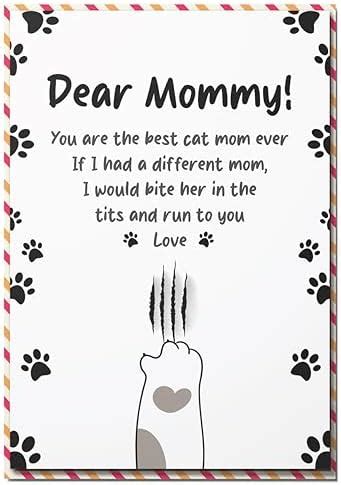 Amazon Funny Cat Mother S Day Card Cute Mother S Day Card From