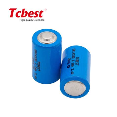 Li Socl2 High Temperature Type Er1425 1200mAh 1 2AA Size 3 6V Lithium