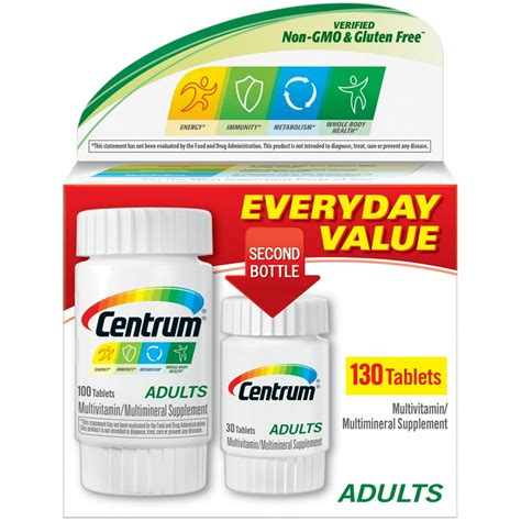 Centrum Adult Multivitamin And Multimineral Zinc Supplement Tablets