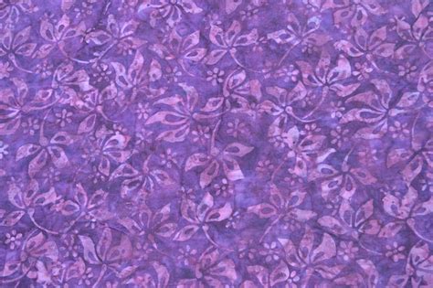 Purple Flower Batik Fabric Batik Fabric Purple Flowers Etsy