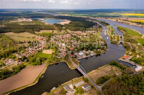 Luftaufnahme Bad Freienwalde Oder Schleusenanlagen Am Ufer Der