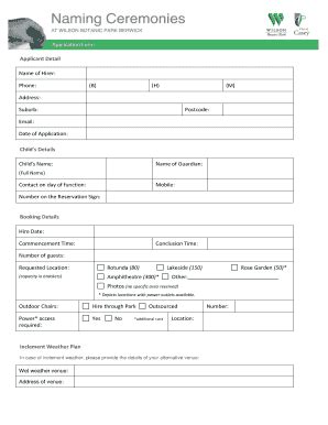 Fillable Online Casey Vic Gov Application Form Applicant Detail Name Of