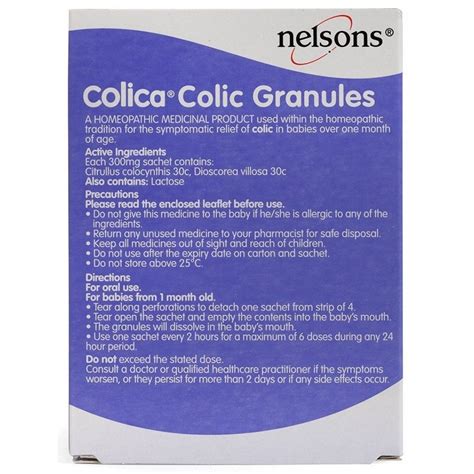 Colica - Colic Granules (UK) - 24 sachets | Nelsons | BabyOnline HK