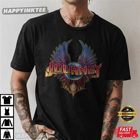 Kann Standhalten Wandern Mantel Journey Band T Shirt Erdbeben Muschel