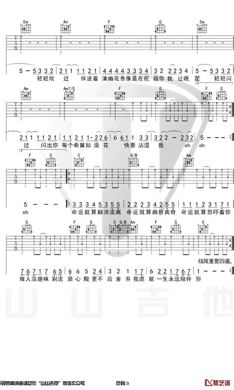 红日吉他谱 李克勤 C调扫弦版 简谱网