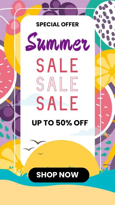 Plantilla De Summer Sale Ads Postermywall