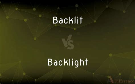 backlit  backlight whats  difference