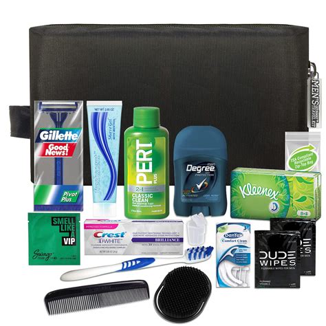 Men S Premium Travel Kit With Gillette Razor And Crest Toothpaste