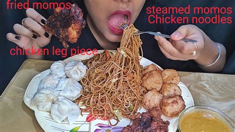 Steamed Momos Fried Momos Chicken Noodles Chicken Leg Piece With